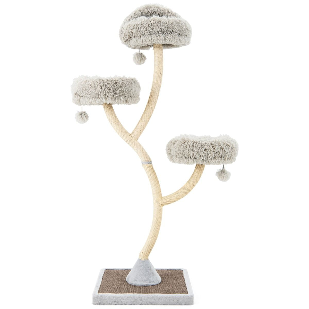 Albero per Gatti Alto 178Cm Con Telaio in Metallo Pali E Tavoletta Tiragraffi in Sisal, Torre per Gatti 2 Colori